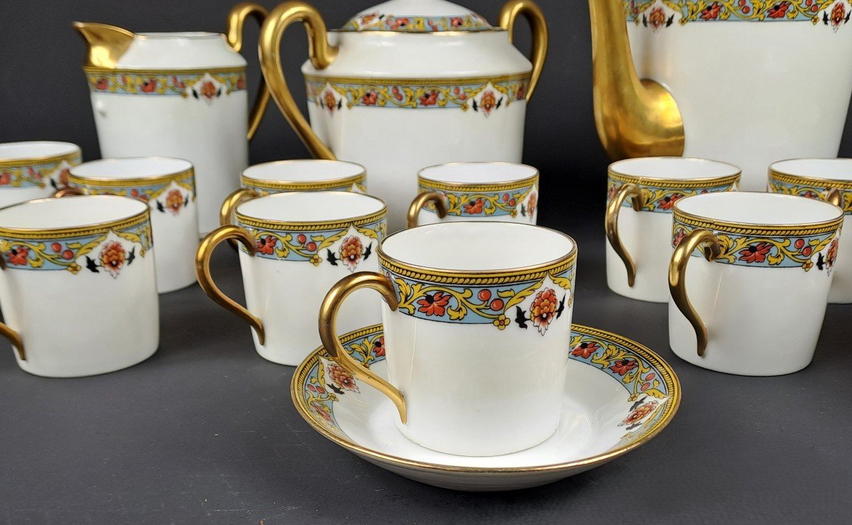 Limoges Porcelain Coffee Service - 12 People-photo-2