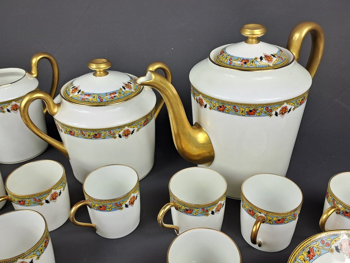 Limoges Porcelain Coffee Service - 12 People-photo-3