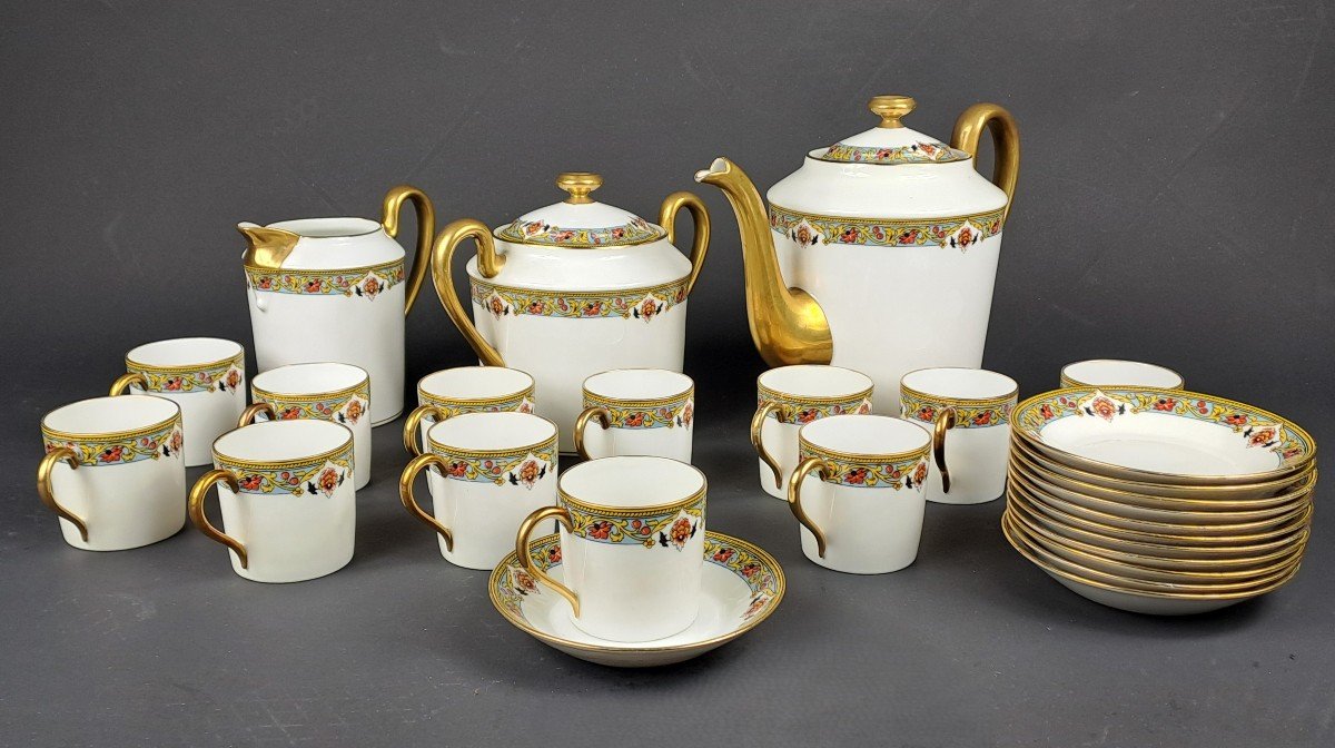 Limoges Porcelain Coffee Service - 12 People