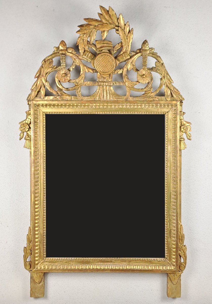 Miroir Louis XVI En Bois Doré