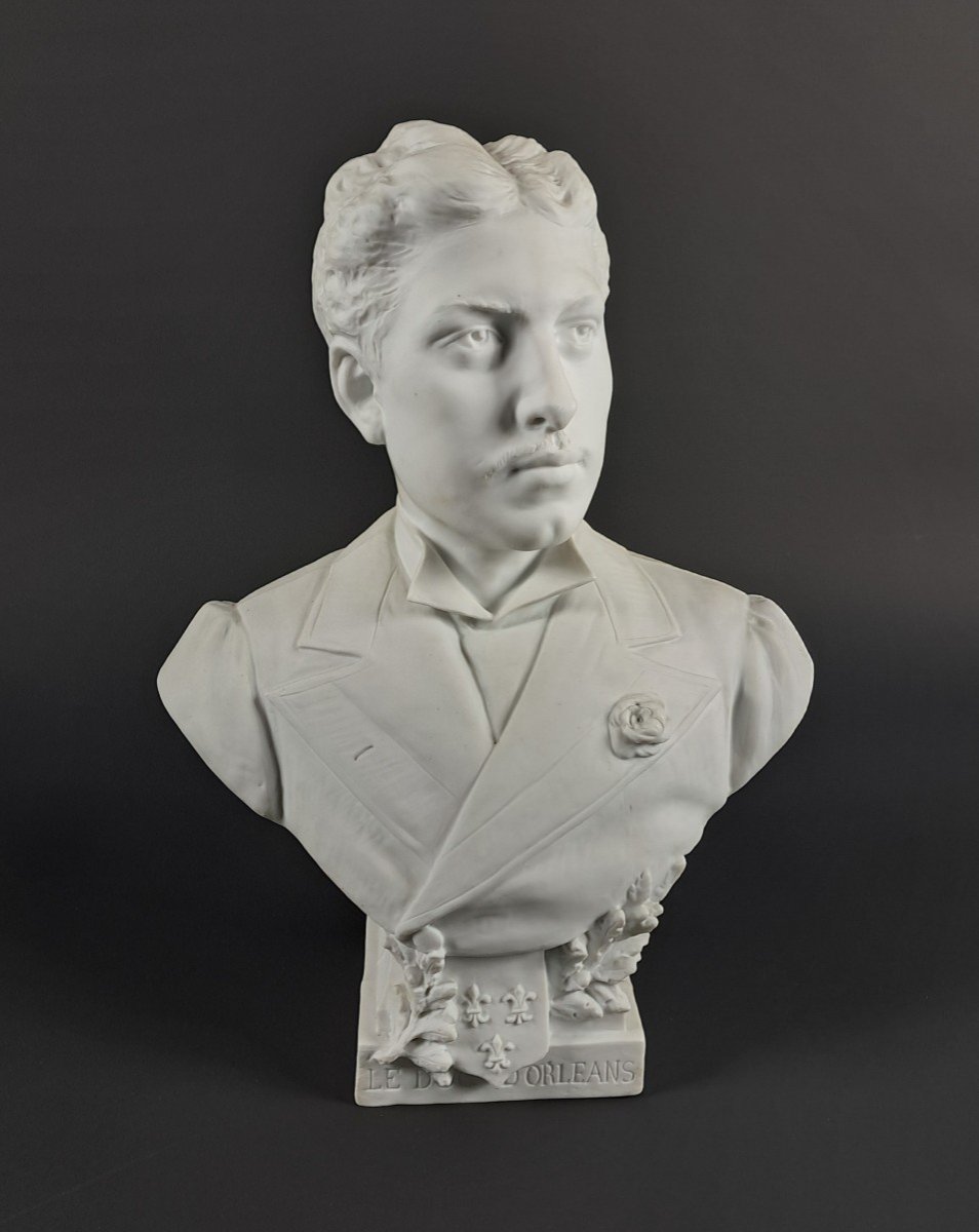 Vincenzo Cochi - Bust Of The Duke Of Orleans In Biscuit-photo-2