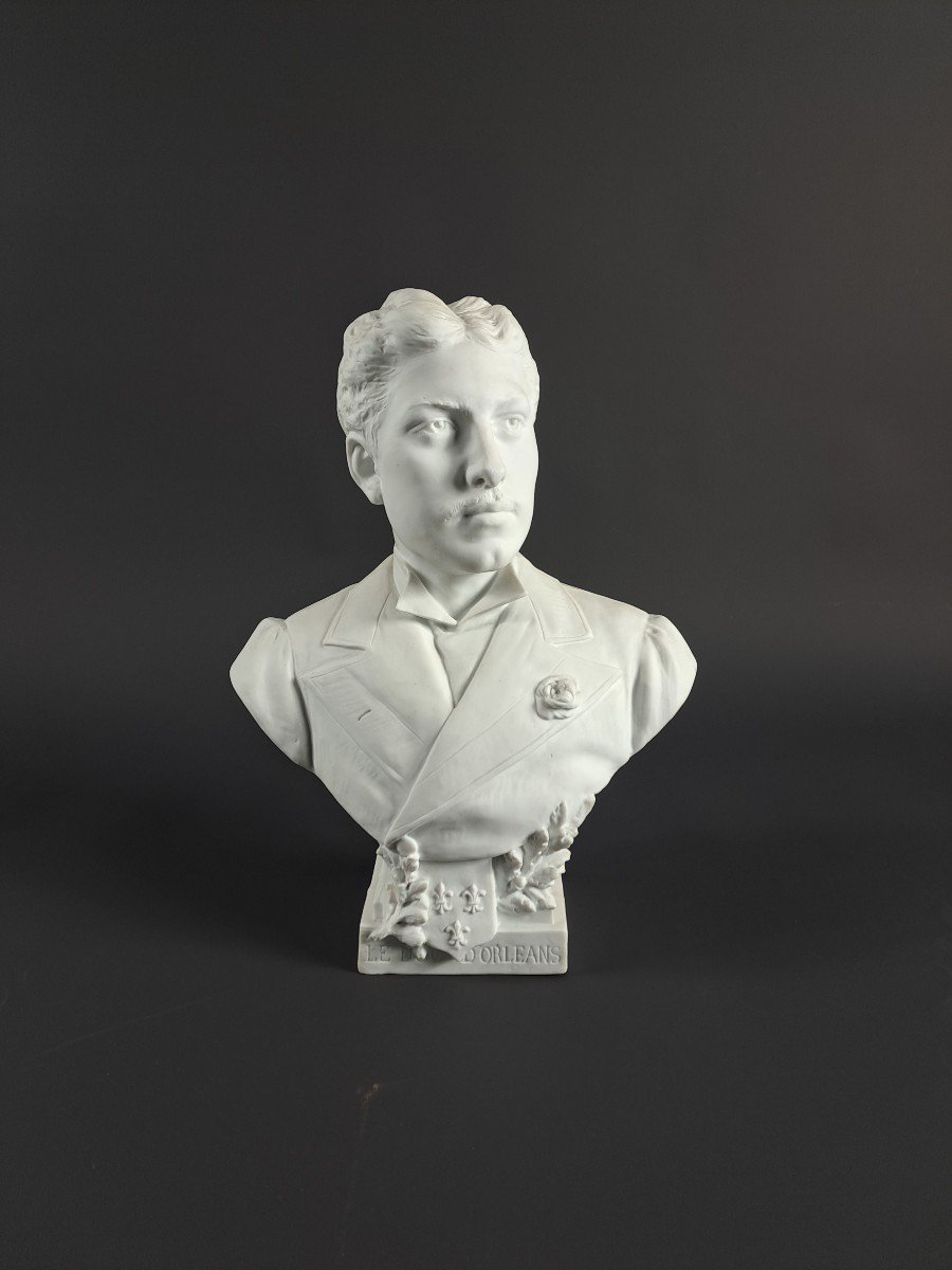 Vincenzo Cochi - Bust Of The Duke Of Orleans In Biscuit-photo-3