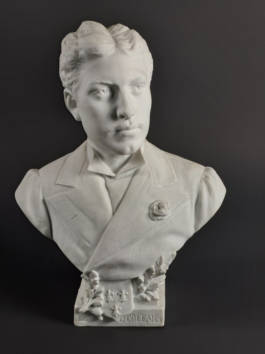 Vincenzo Cochi - Bust Of The Duke Of Orleans In Biscuit-photo-4