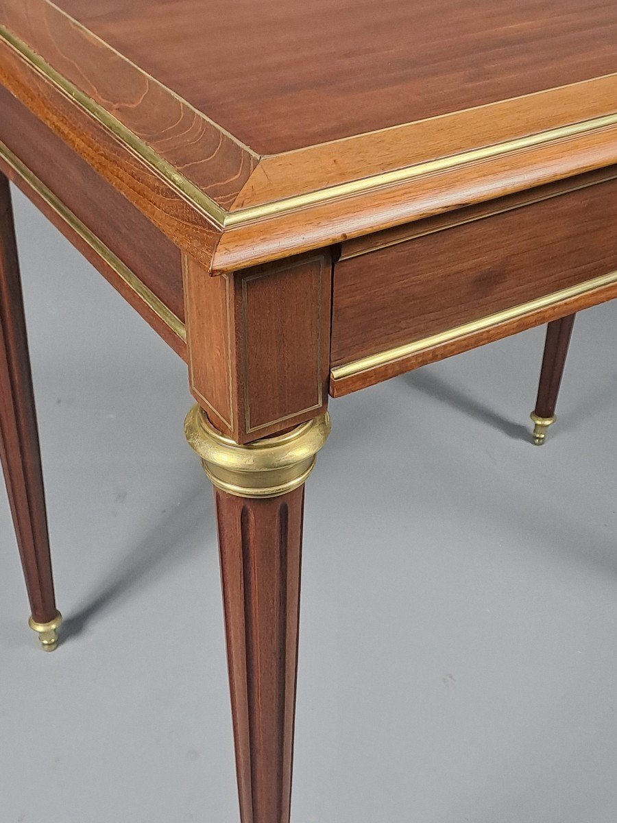 Petit Bureau Ou Table d'Appoint De Style Louis XVI En Acajou-photo-4