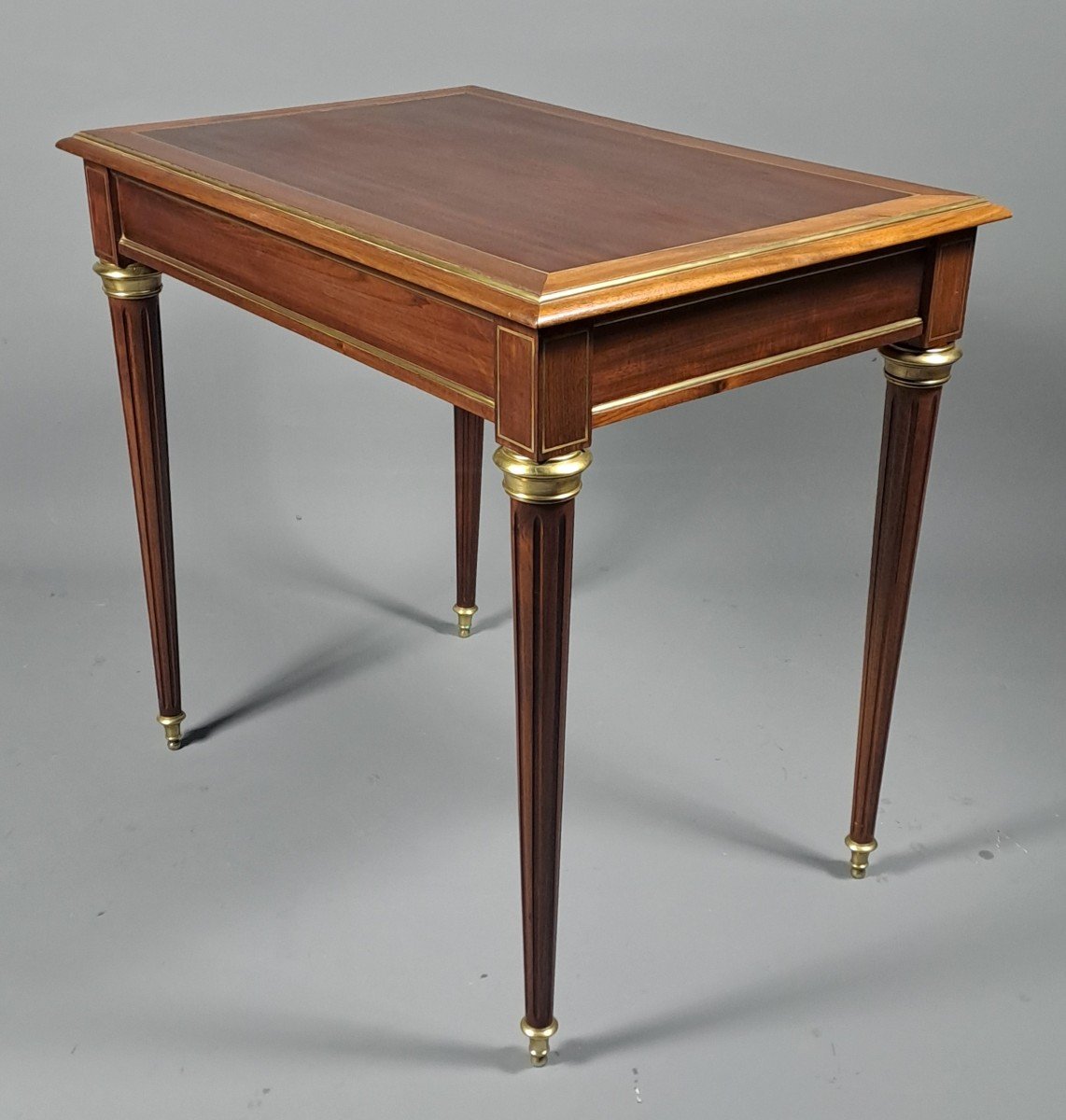 Petit Bureau Ou Table d'Appoint De Style Louis XVI En Acajou-photo-3