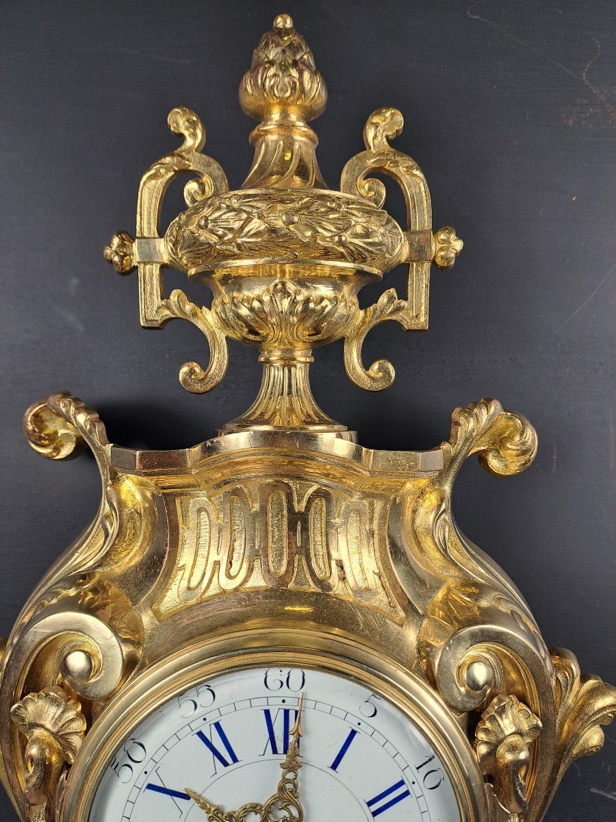 Louis XVI Style Gilt Bronze Cartel-photo-3