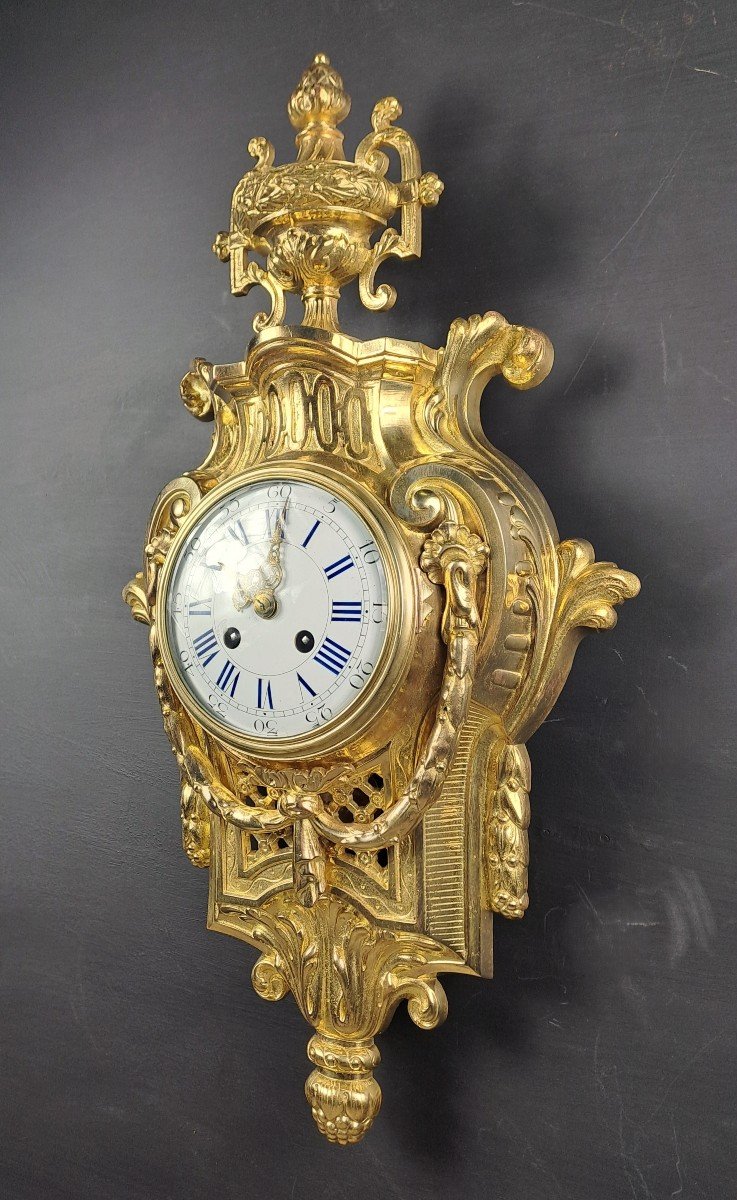 Louis XVI Style Gilt Bronze Cartel-photo-2