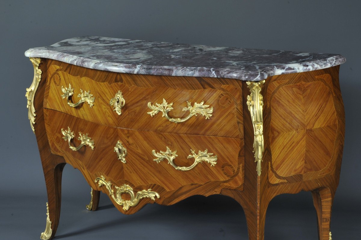 Important Louis XV Commode Stamped Rinck-photo-2