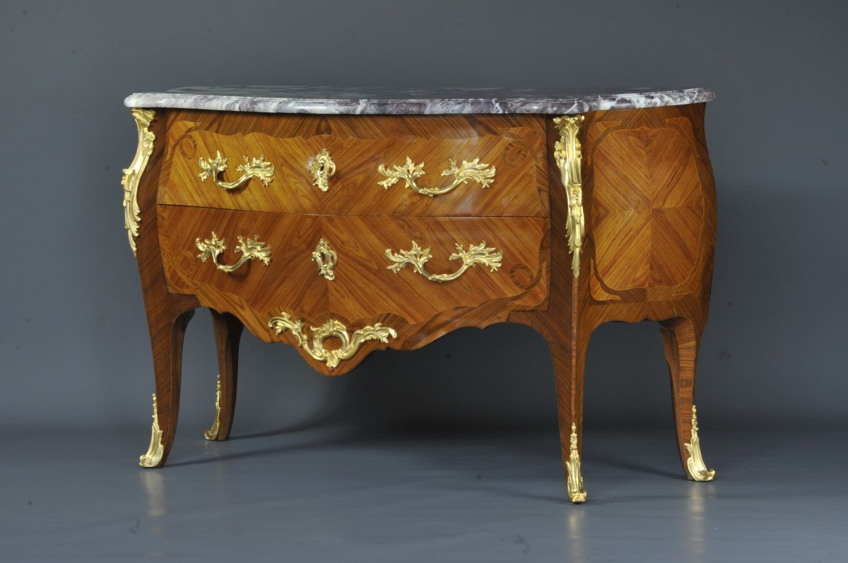 Important Louis XV Commode Stamped Rinck-photo-1