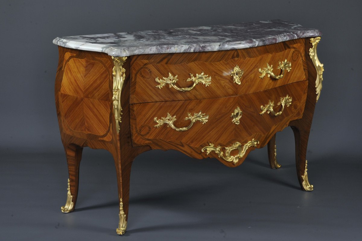 Important Louis XV Commode Stamped Rinck-photo-2