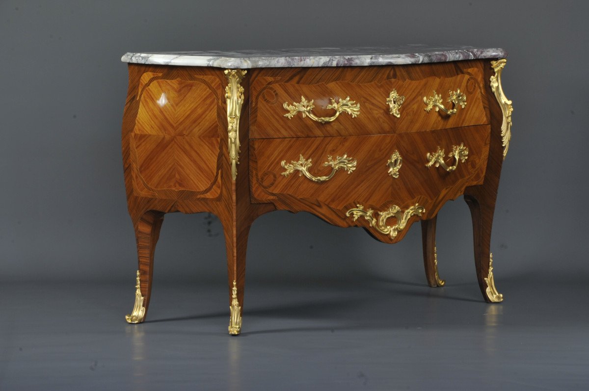 Important Louis XV Commode Stamped Rinck-photo-3