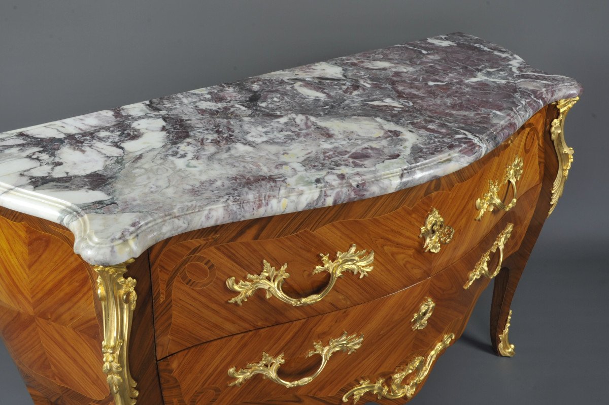 Important Louis XV Commode Stamped Rinck-photo-5