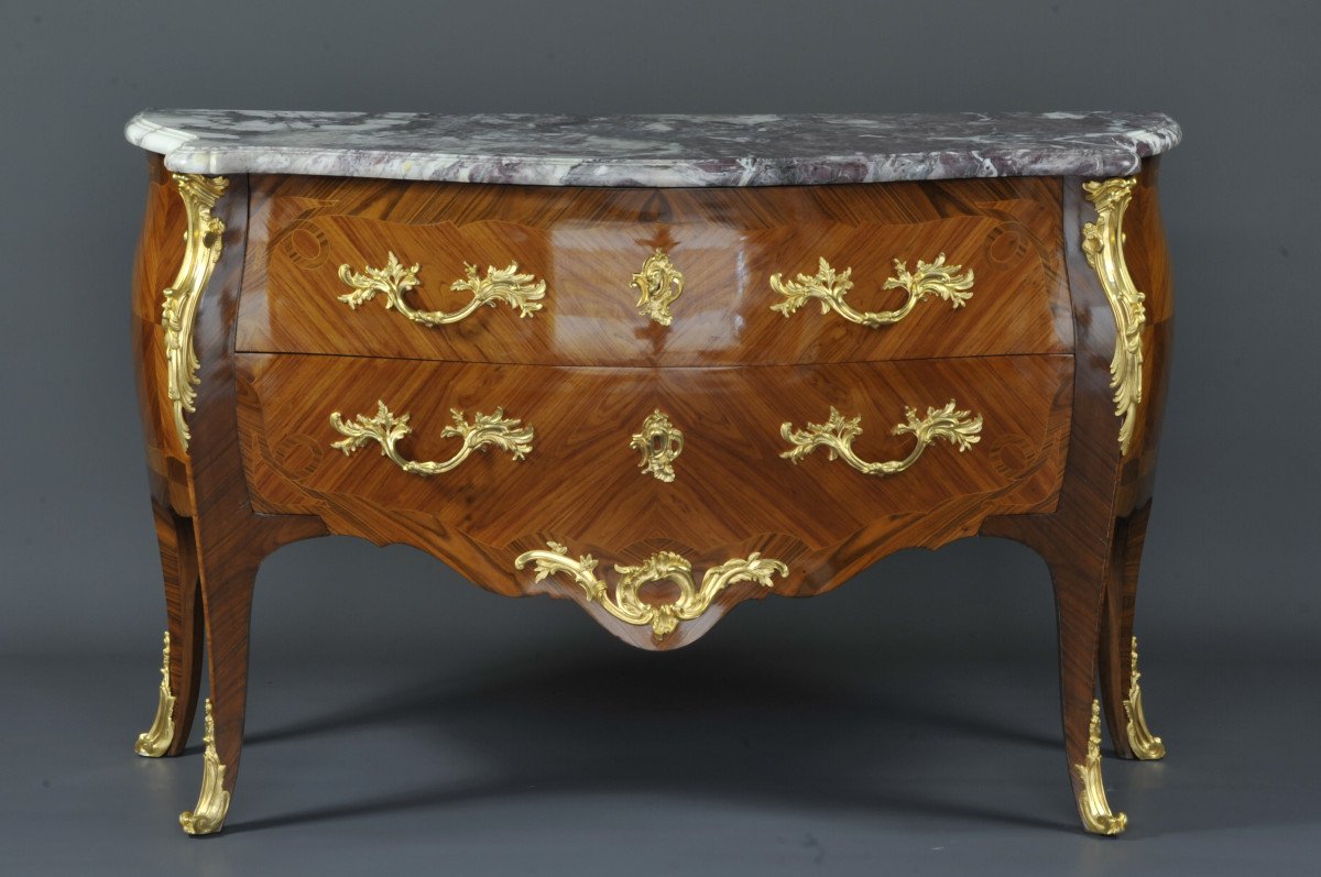 Important Louis XV Commode Stamped Rinck-photo-6