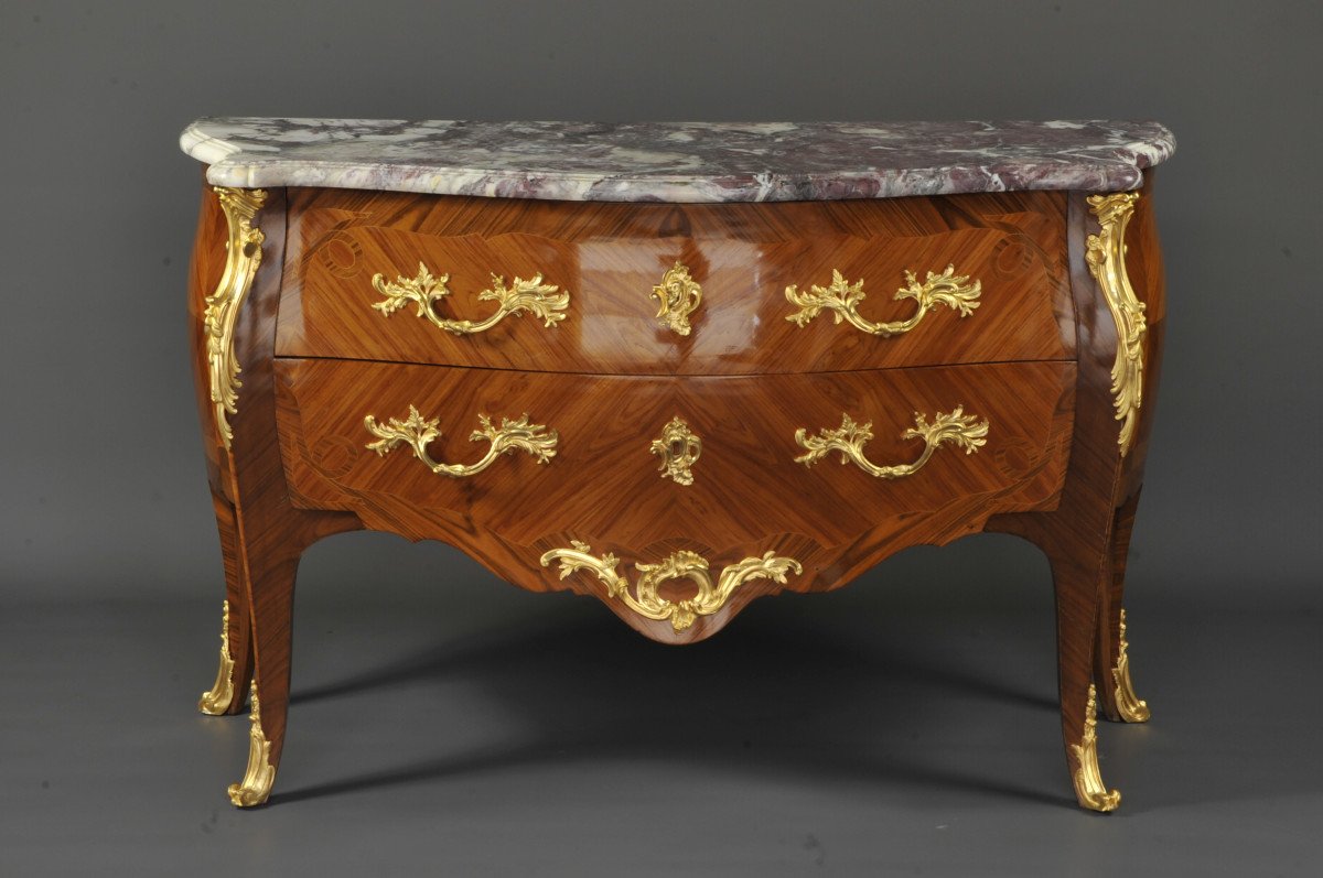 Important Louis XV Commode Stamped Rinck-photo-8