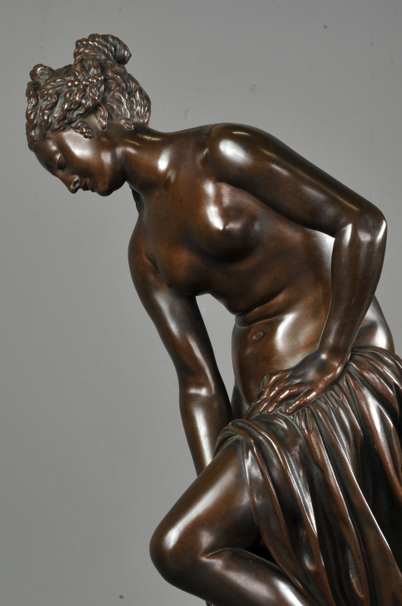 Venus Coming Out Of The Bath - Bronze Sculpture Signed Charles Gautier And Dated 1884-photo-4