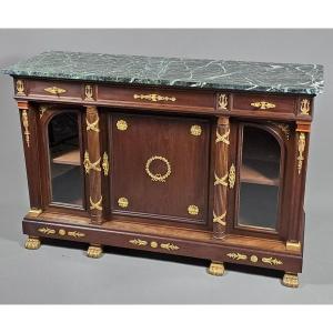 Empire Style Buffet In Mahogany And Gilt Bronze
