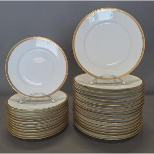 Limoges Porcelain Table Service - Fine Gold Decor