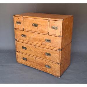 Rare Mahogany Marine Commode Stamped Army & Navy Csl 