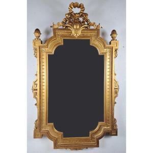 Miroir Napoléon III En Bois Doré