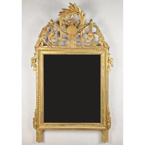 Miroir Louis XVI En Bois Doré