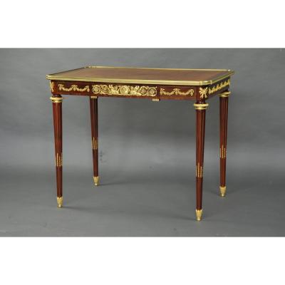 Ormolu Louis XVI Style Desk From A Reisener Model  Attributed To François Linke