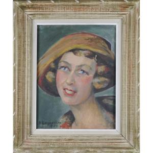 Lazarska Stéfania (1887-1977) – Portrait De Femme Signé Et Daté De 1934