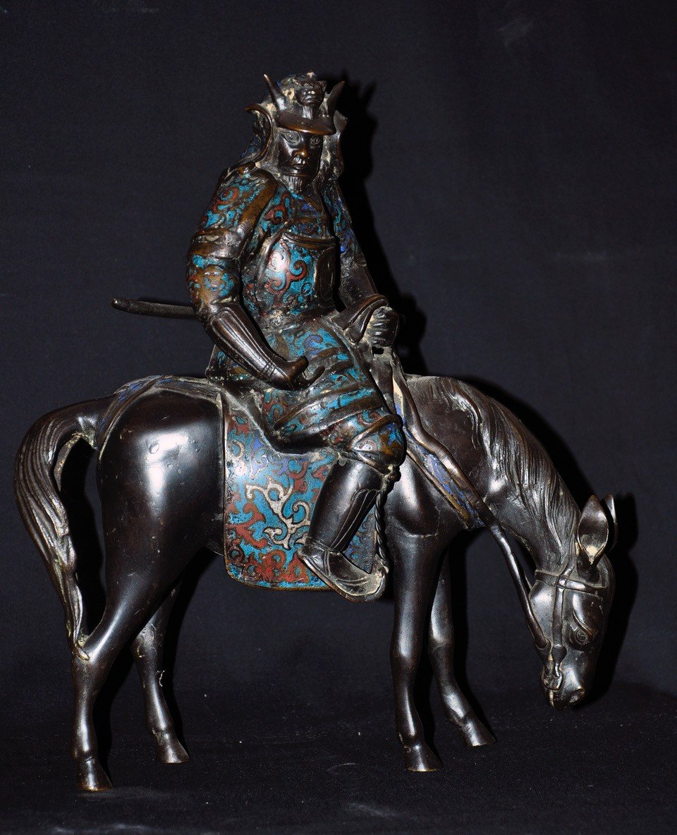 Cloisonné Bronze Samurai Late 19th Century