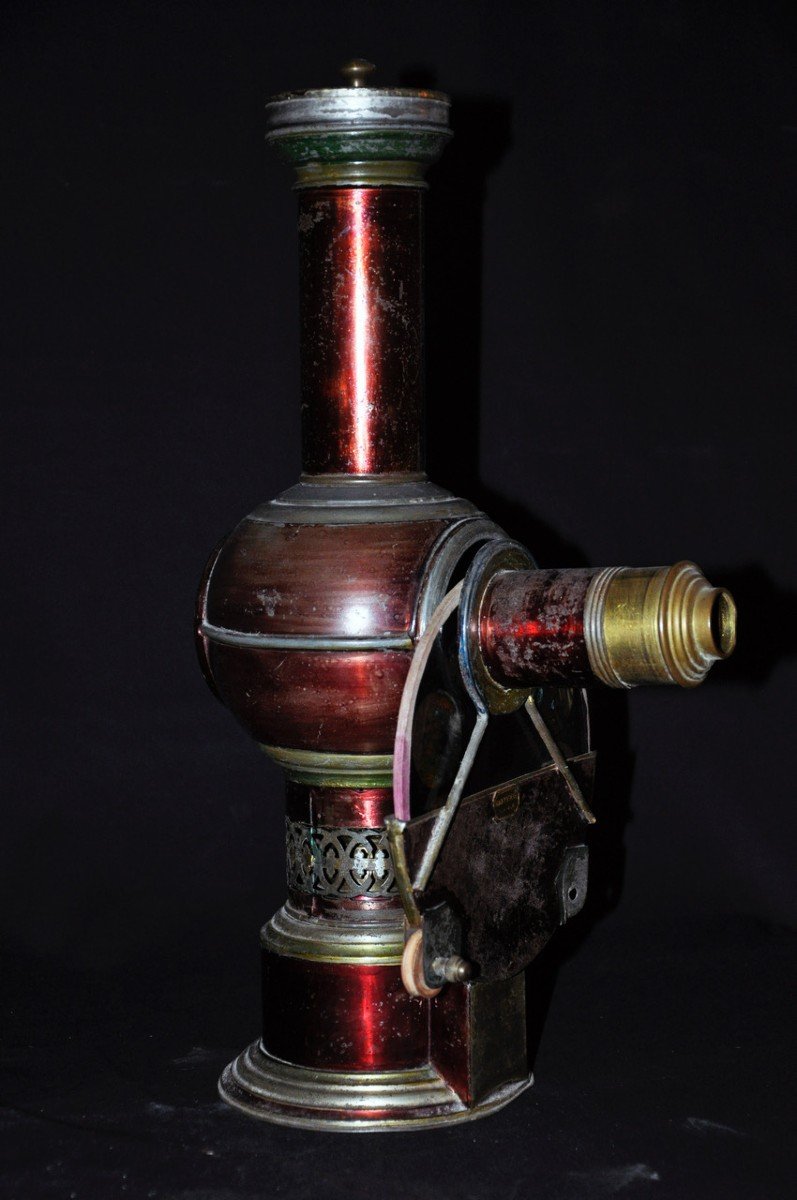 19th Century Magic Lantern With Glass Projection Discs