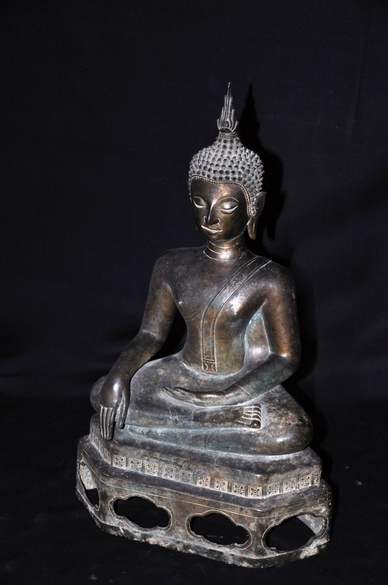 Seated Buddha Statue, Vietnamese Art, Late 19th Century-photo-3