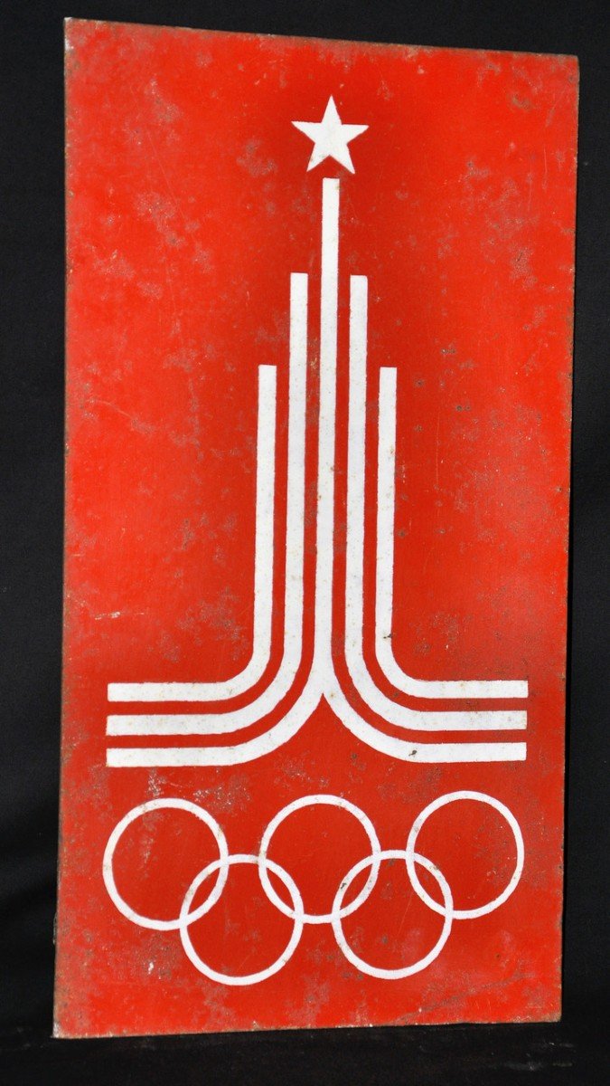 Soviet Plaque Moscow Olympic Games 1980