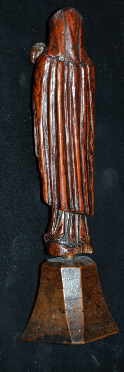 Religious Sculpture Virgin And Child Wood 17th Century-photo-4