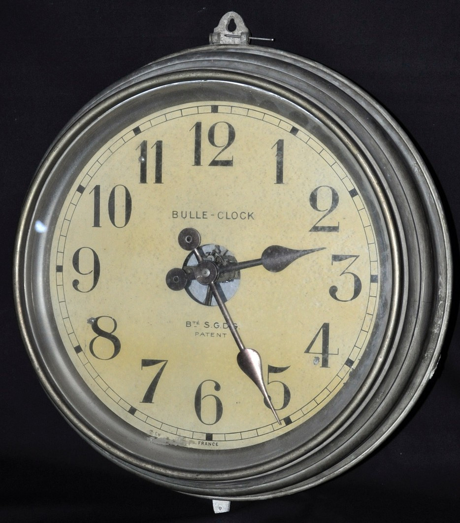 Industrial Electric Bulle-clock Clock Circa 1930