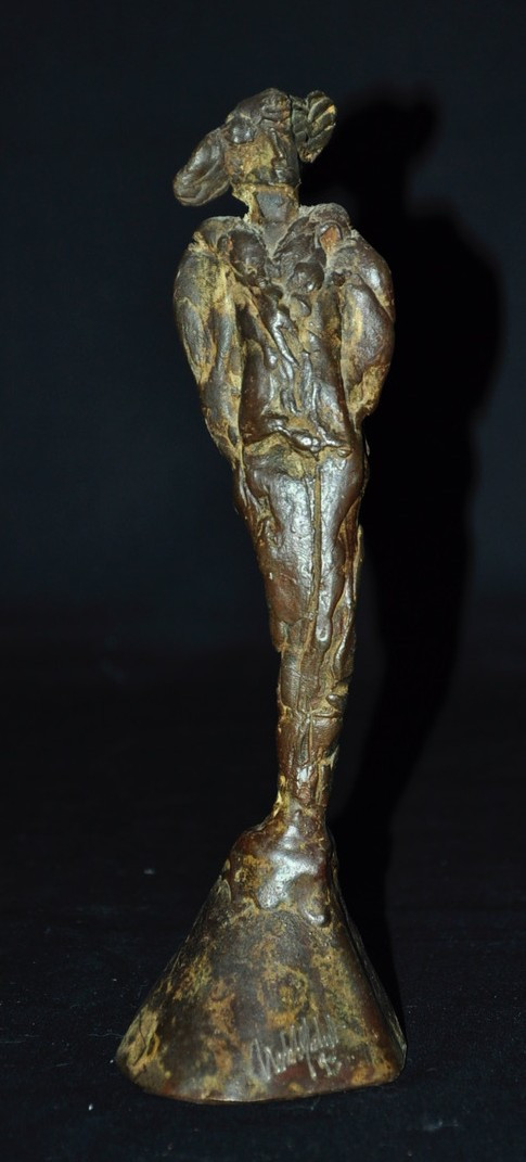 Bronze Signed Michel Wohlfahrt Circa 1980 Unique Edition-photo-1