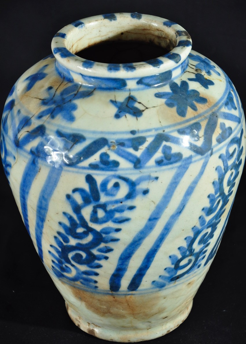 Persian Ceramic Vase Qajar Period Circa 19th Century-photo-3