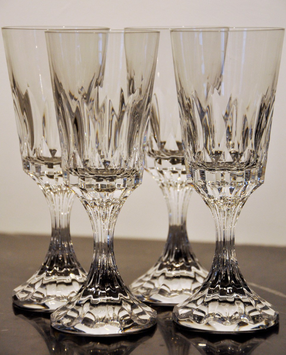 Baccarat, "assas" Service, Four Water Glasses 