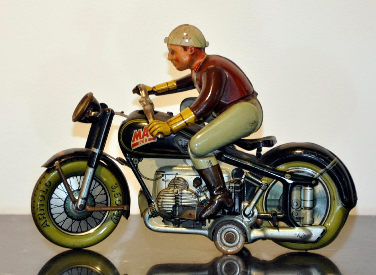 Tin Toy, Motorcycle Brand "arnold Mac 700" -photo-4