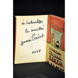 Jacques Prévert Spectacle édition Livre De Poche Dédicacé Avec Dessin (1968)