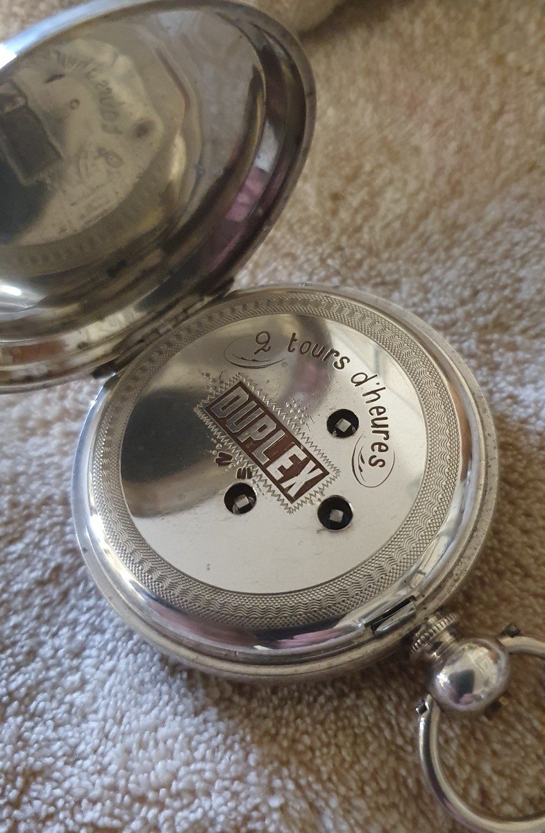 Pocket Watch 2 Time Zones Duplex Escapement Chinese Market-photo-4