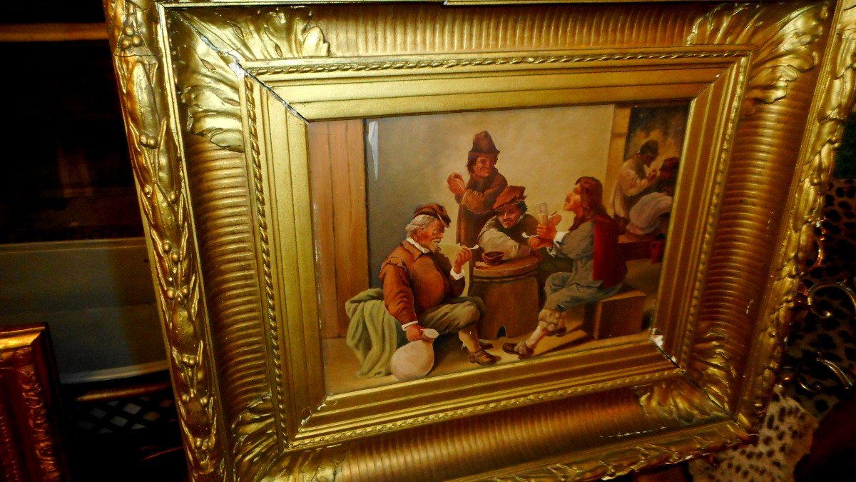 Pair Of 19th Century Interior Scene Paintings