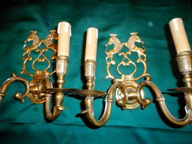 Pair Of Lion Sconces-photo-3