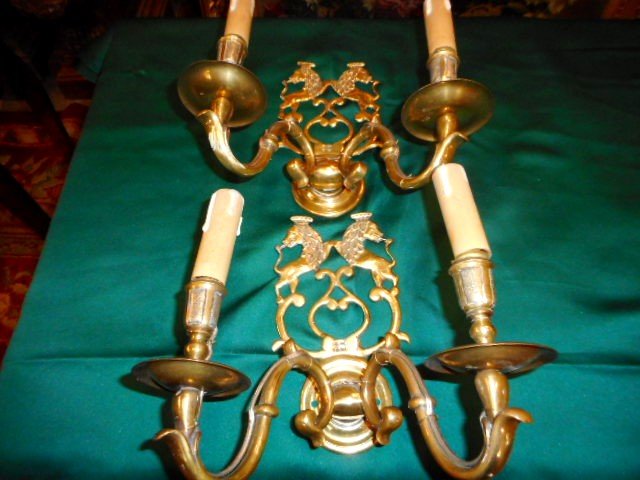 Pair Of Lion Sconces-photo-4