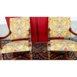 Pair Of Louis 14 Style Armchairs 