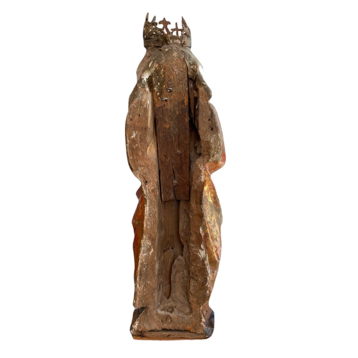Catalan Gothic Virgin. Polychrome Wood.-photo-4