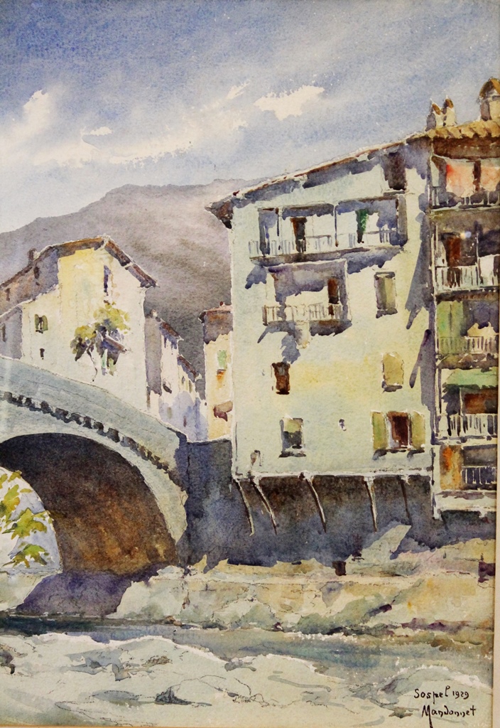 Le Vieux Pont De Sospel, Pierre Mandonnet (1891-1970)-photo-3