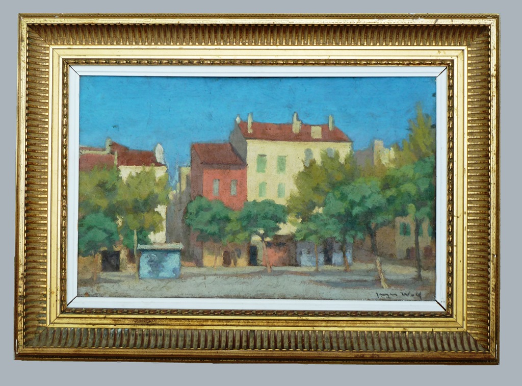 " La Place Du Village" Jacques Wolf (1896-1956)-photo-2