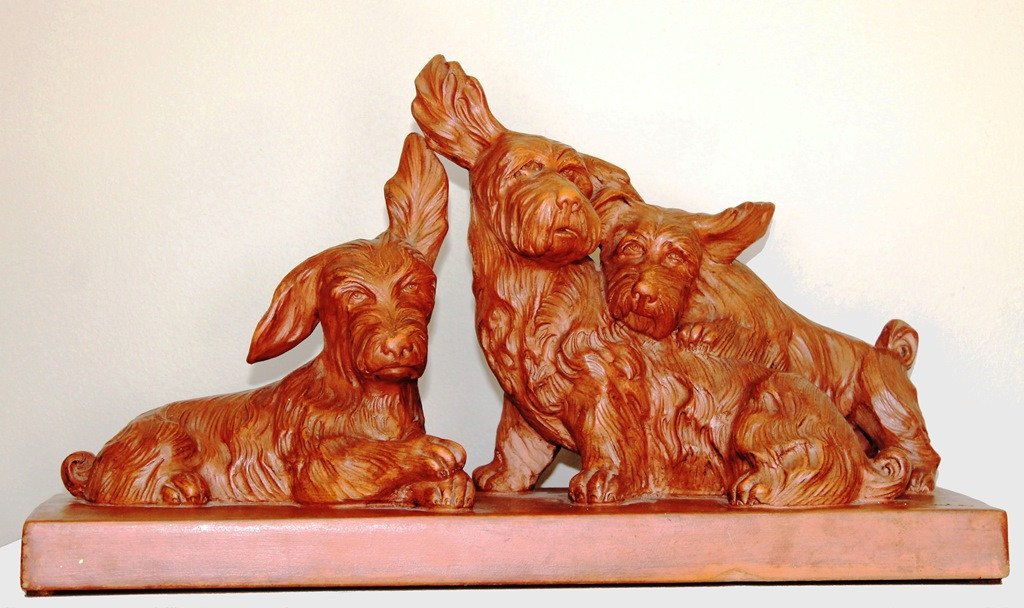 Group Of Dogs, Terracotta-photo-2