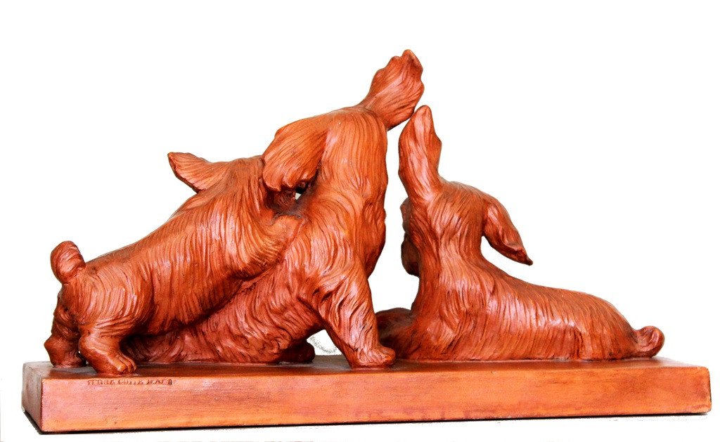 Group Of Dogs, Terracotta-photo-3