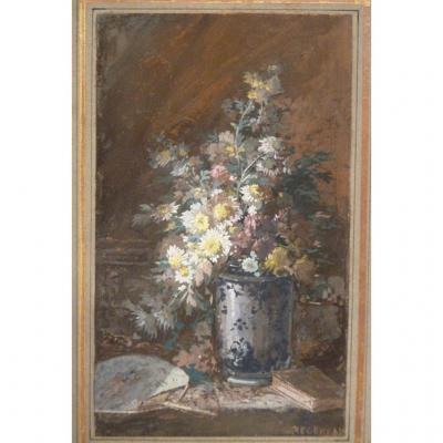 Nature Morte Au Vase De Fleurs, Paul Henri REGEREAU (1862)