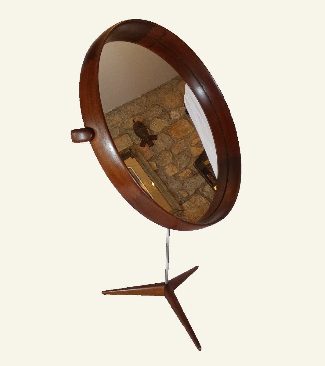 Scandinavian Table Mirror By Luxux (uno & Osten Kristiansson), 1960s.