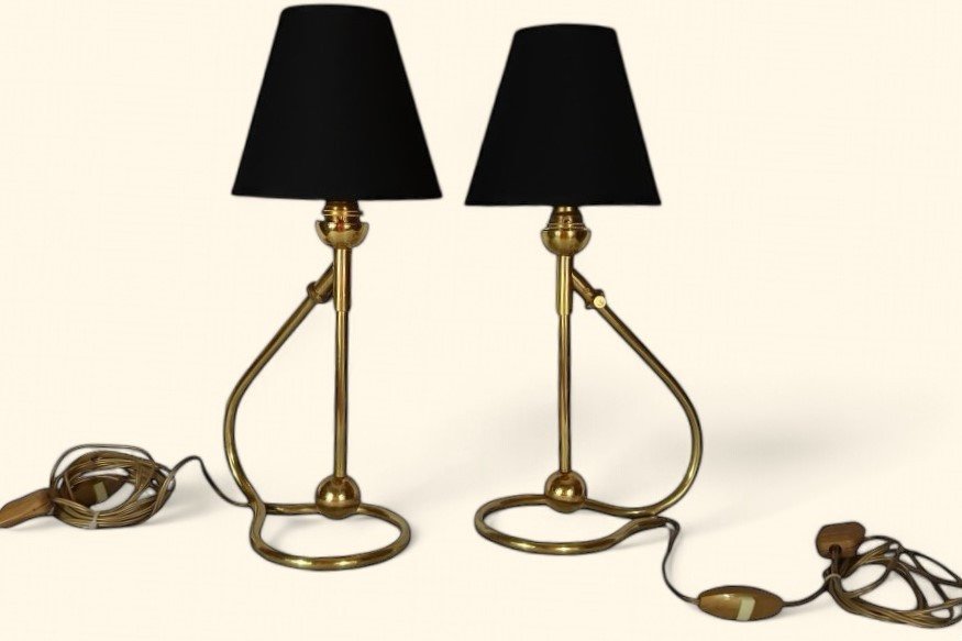 Pair Of Table Lamps / Sconces By Kaare Klint (1888-1954), 1950s.-photo-2